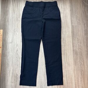 Briggs Women's 12 Navy Blue Straight Leg Pull-On Dress Pants